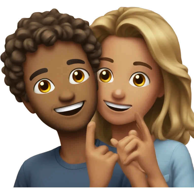 playful moment between friends emoji