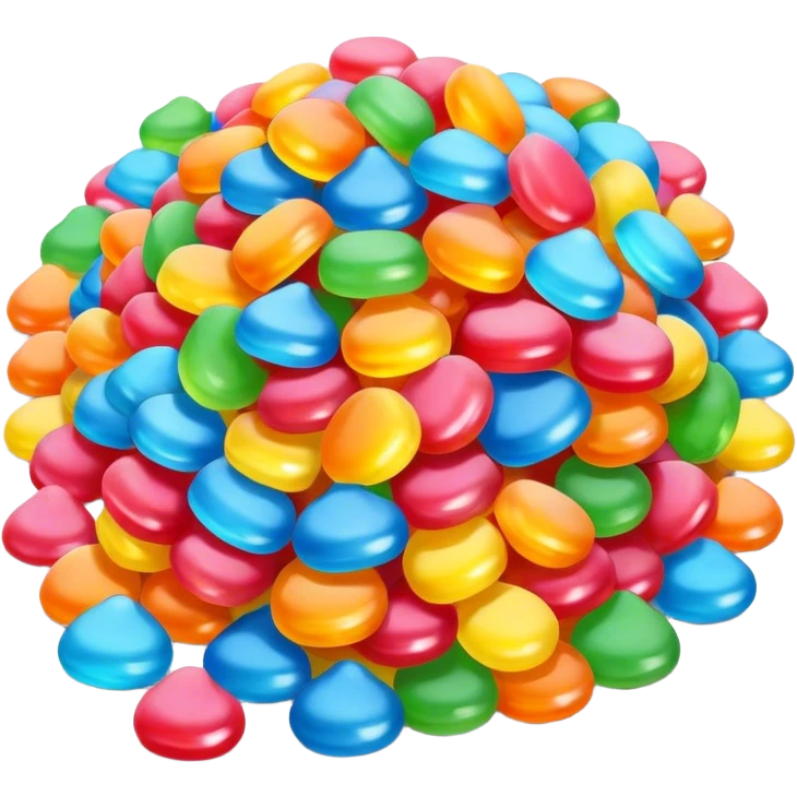 Rainbow gummy unicorn poop emoji