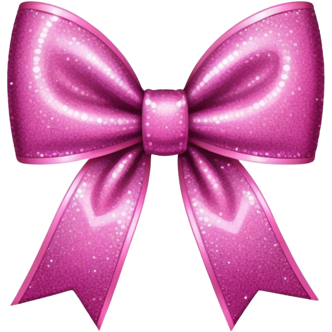 Pink glitter bow  emoji