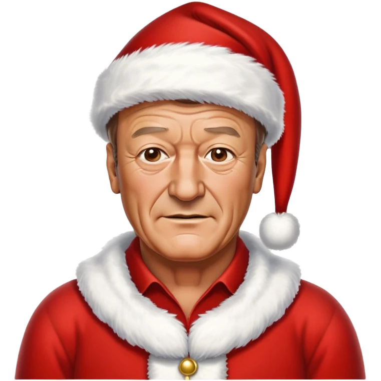 John Wayne in a Santa suit emoji