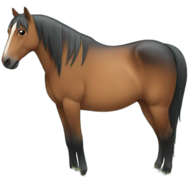 horse eat grass emoji