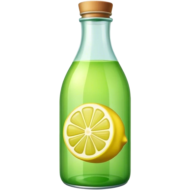 Green lemon juice bottle emoji