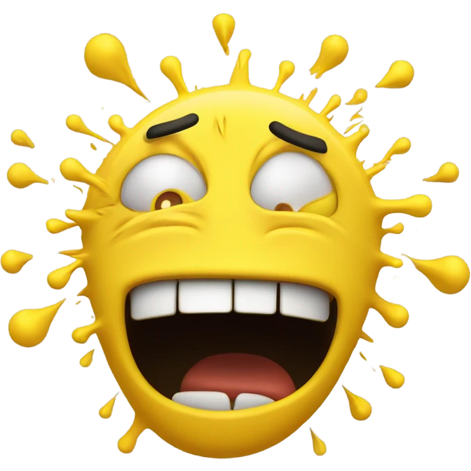 Emoji head exploding from anger emoji