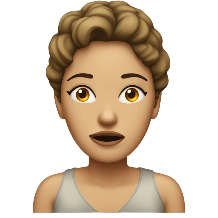 Hungover woman emoji