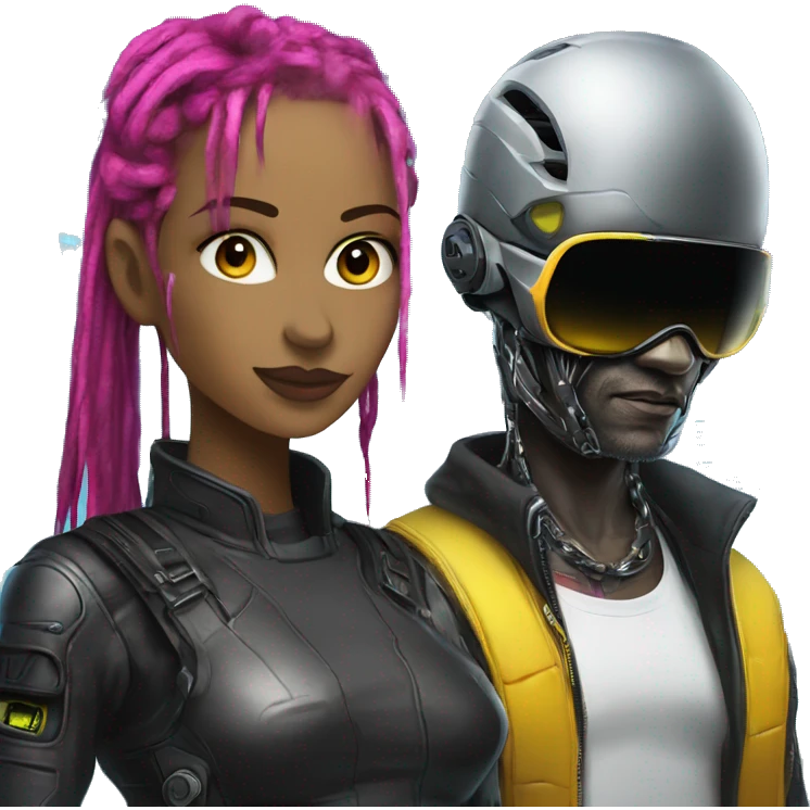 cyber punk next to porsche emoji