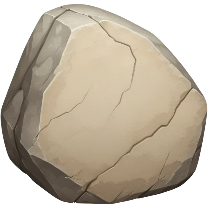 generate realistic detailed big stone on sand emoji