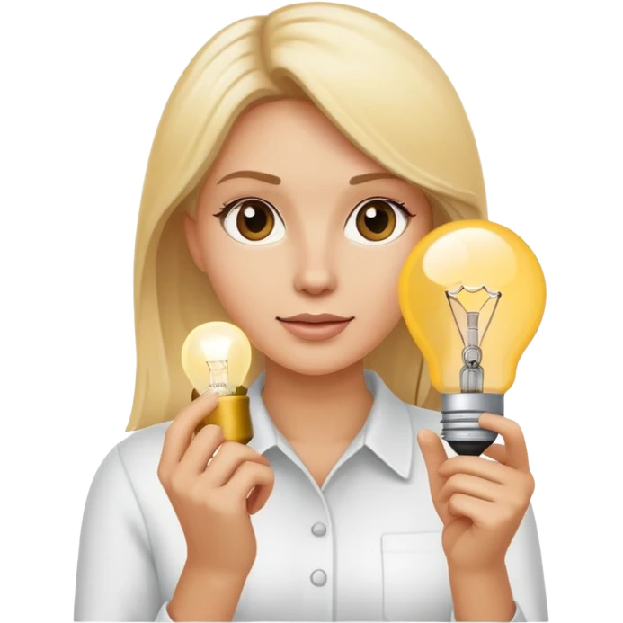 blondi with lightbulb  emoji