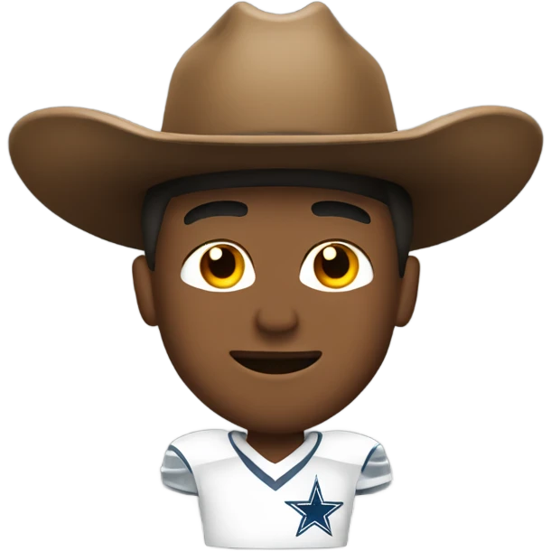 Football player wearing a cowboy hat emoji