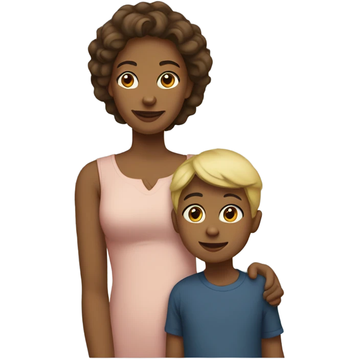 A mother with her boy emoji