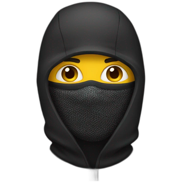 MEN wearing balaclava emoji