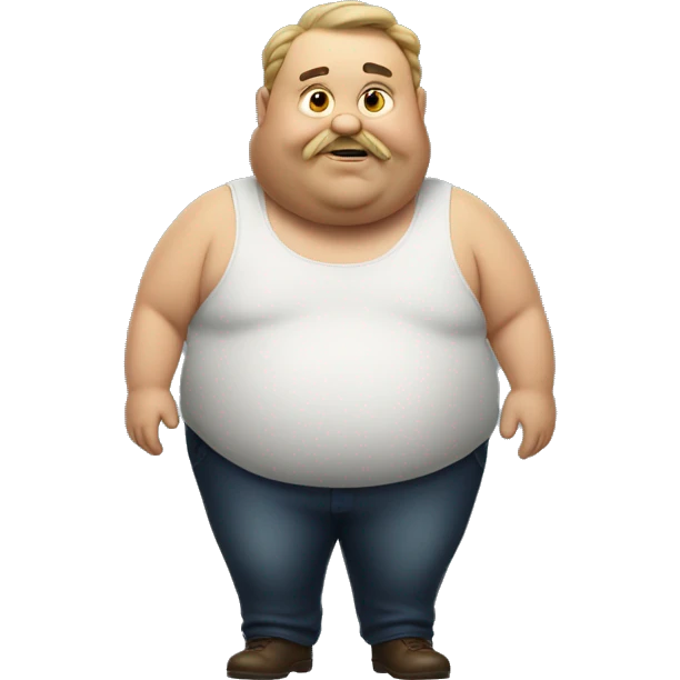 Fat man in a rascal emoji