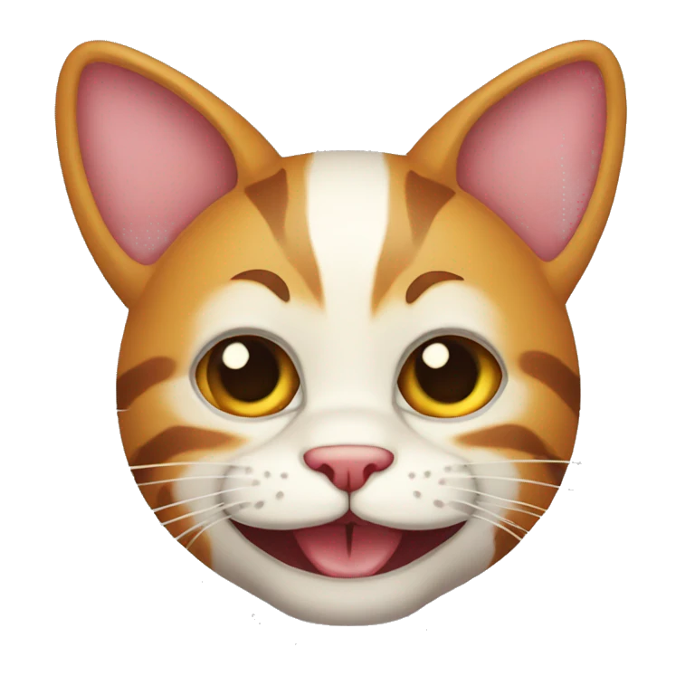 Cat con cara de payaso  emoji