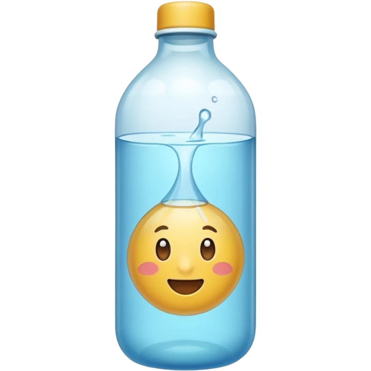 botella de agua sin ningun emoji en el medio  emoji