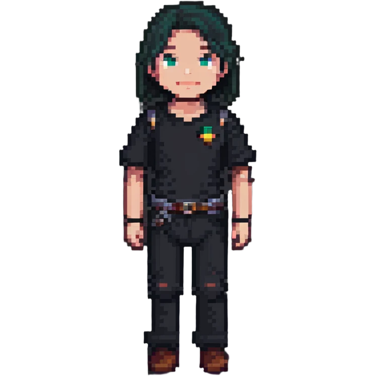 Simple pixel art person, basic human character emoji
