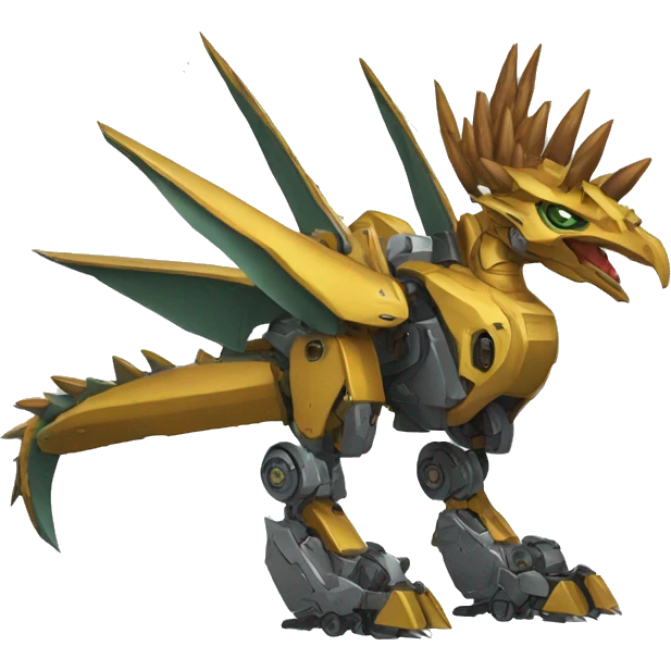 Spiky Medabot-Raptor-Dragon-Mecha emoji
