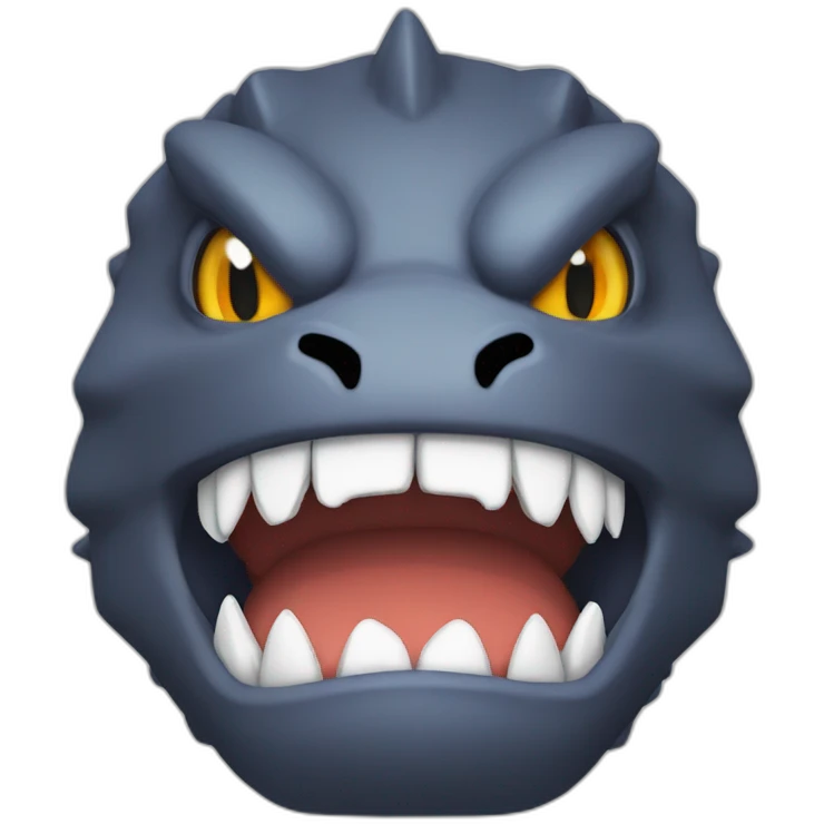 Fury Godzilla Digimon style face emoji