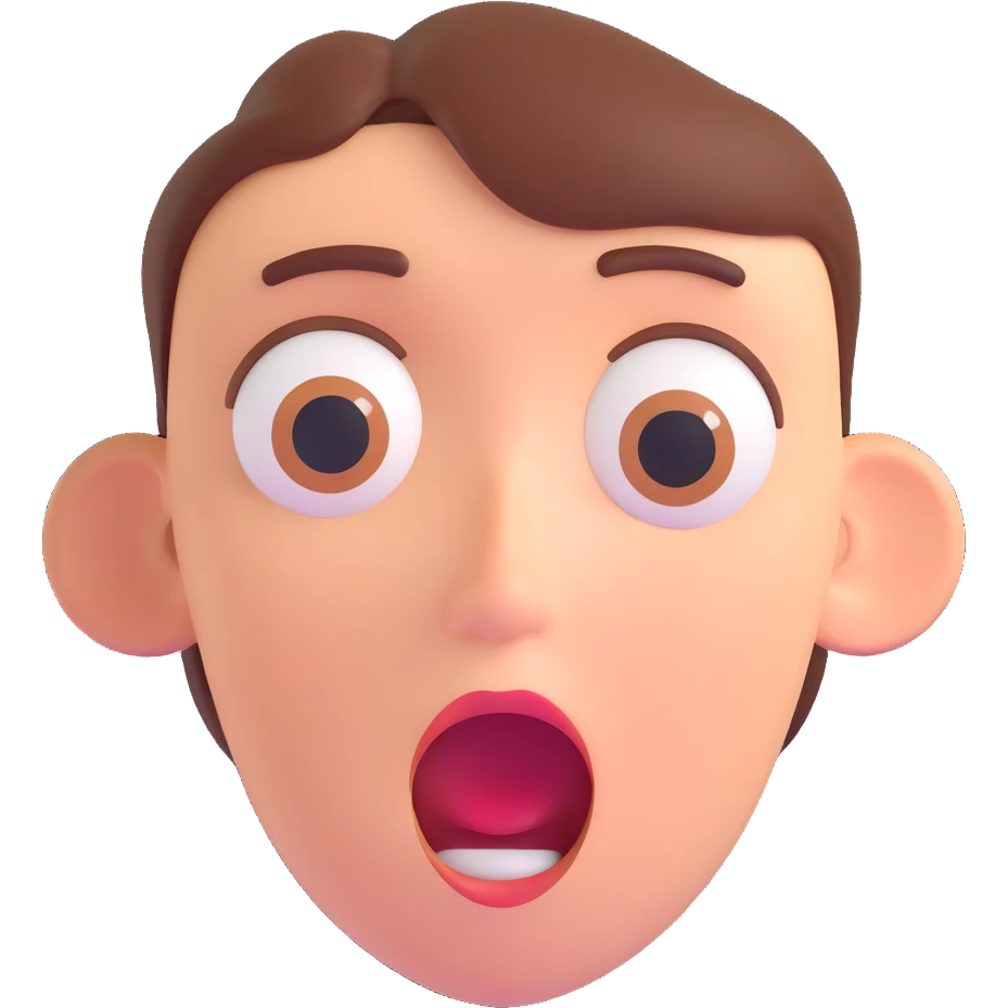 surprised face emoji