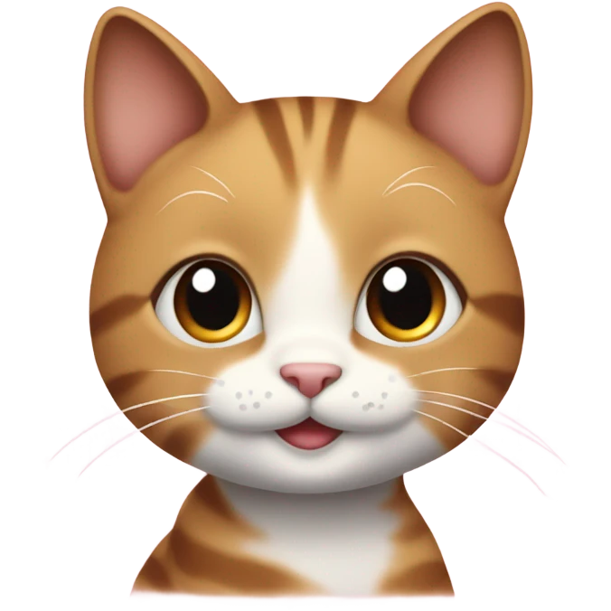 cute girl cat smiling with one dimple and with perfect hair emoji