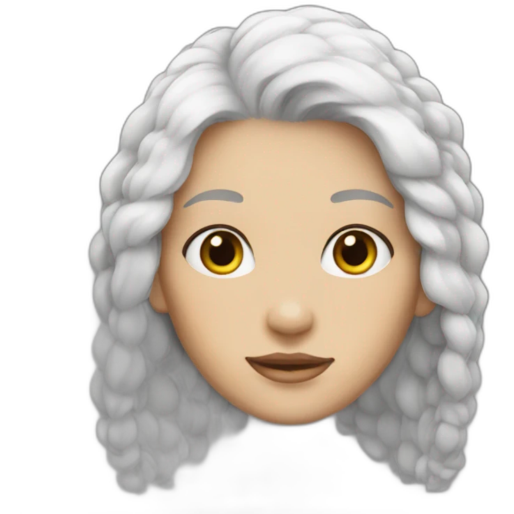 girl white hair emoji