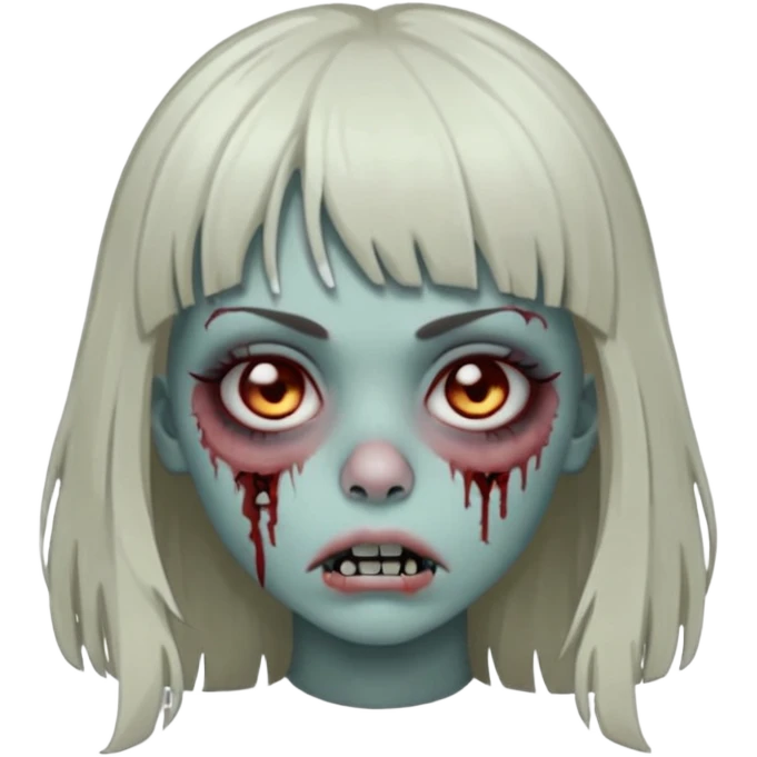 🧟‍♀️ faça igual esse emoji que coloquei só que com franja e piercing dos dois lado do nariz e no septo  emoji