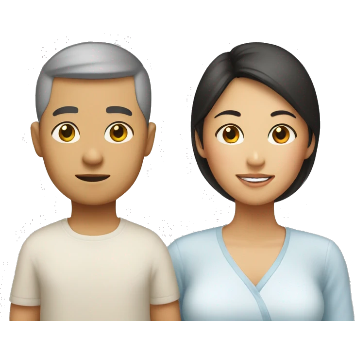 asian mom, white dad baby boy emoji