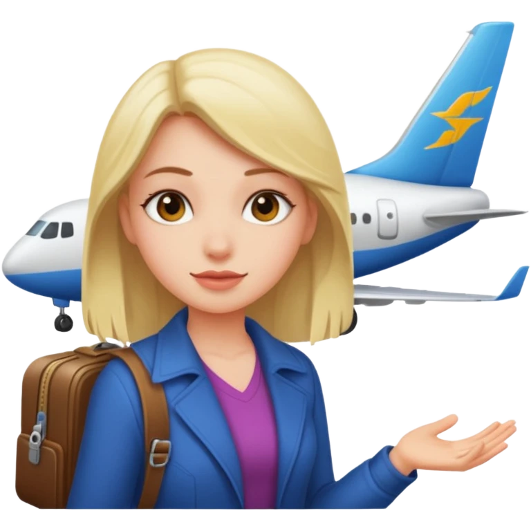Girl getting on plane  emoji