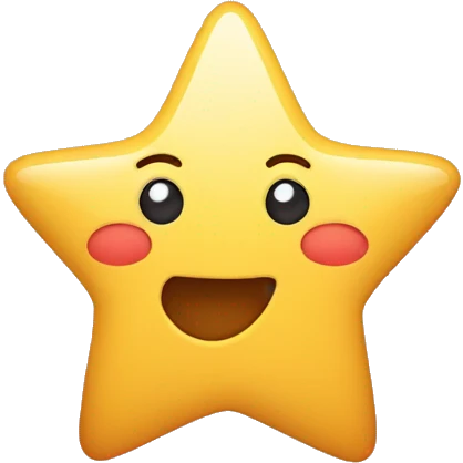 Estrela com corações  emoji