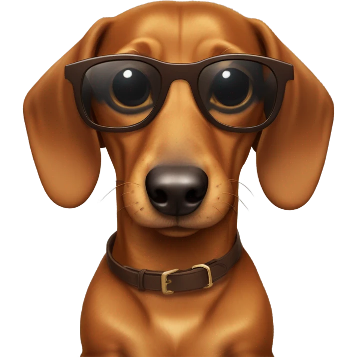 Dachshund with sunglasses emoji