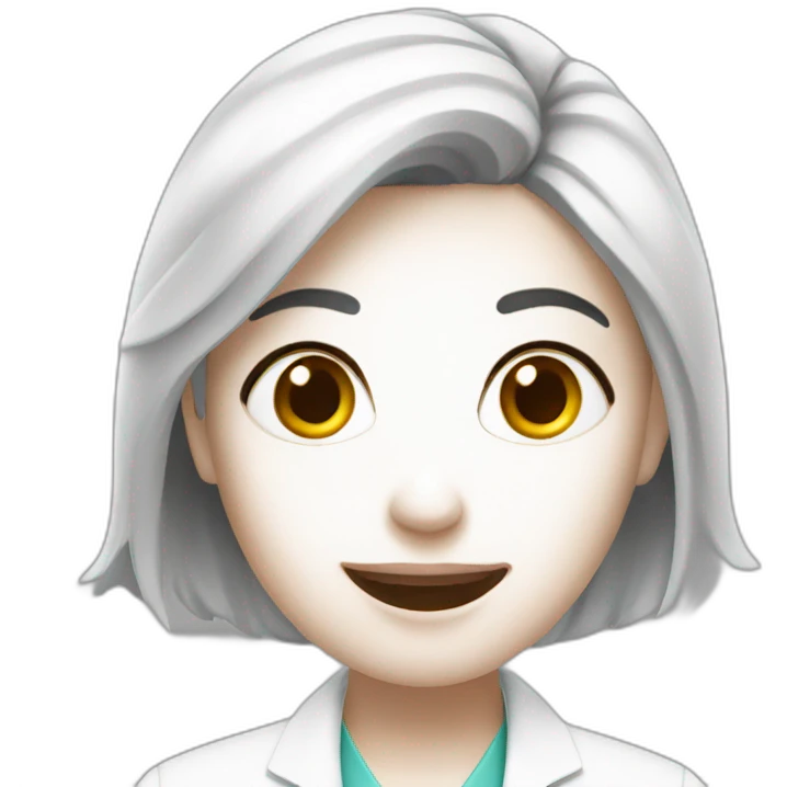 white doctor-woman-happy emoji