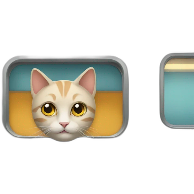 Cat in a train emoji