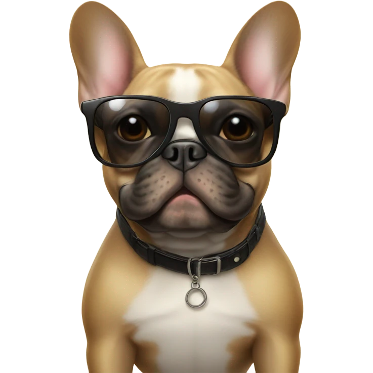 french bulldog with sunglasses emoji