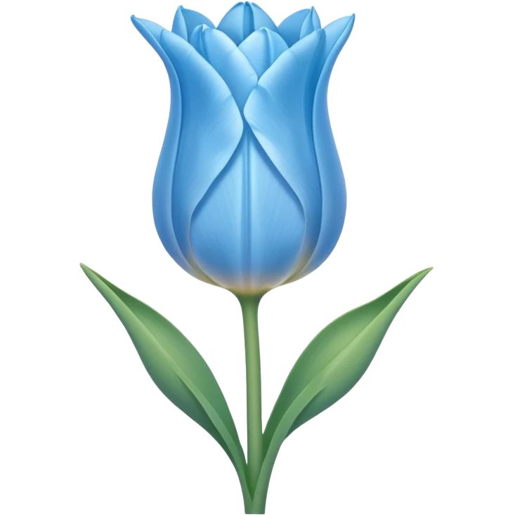 a single light blue tulip emoji
