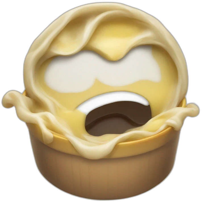 Una sopa con cara emoji