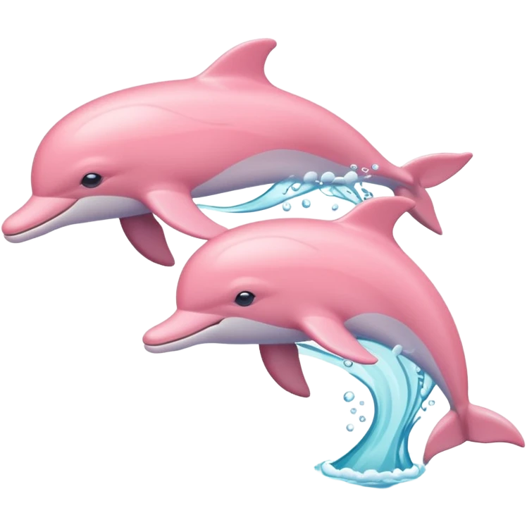 two Pale pink dolphin emoji
