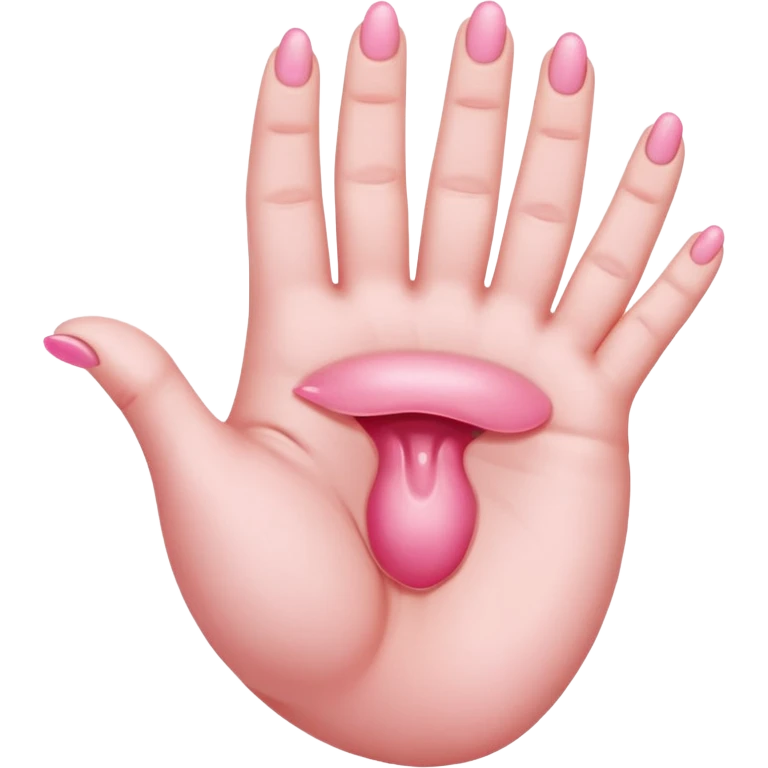 Two fingers inside a vagina emoji