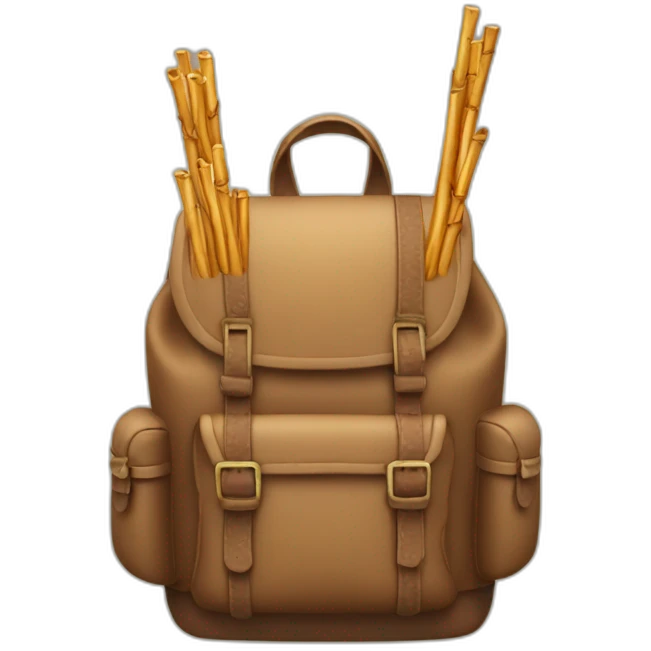 Backpack made of wands emoji