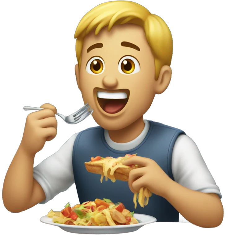 Me eating food emoji