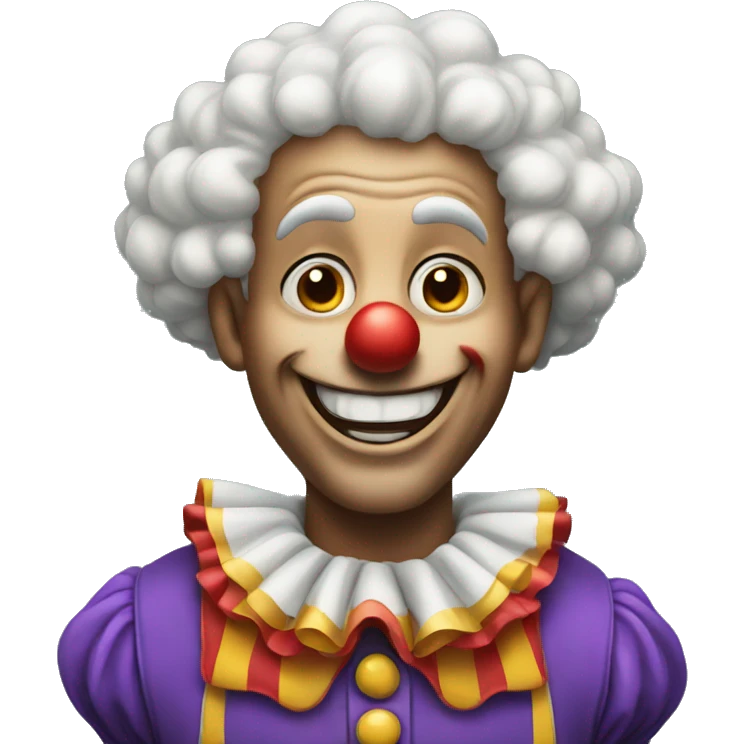 Clown with a big smile emoji
