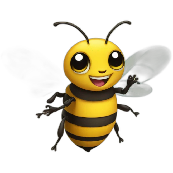 Happy bee emoji