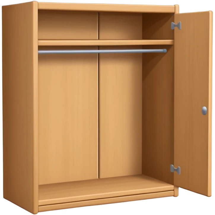3D wardrobe 1 shelf empty short emoji