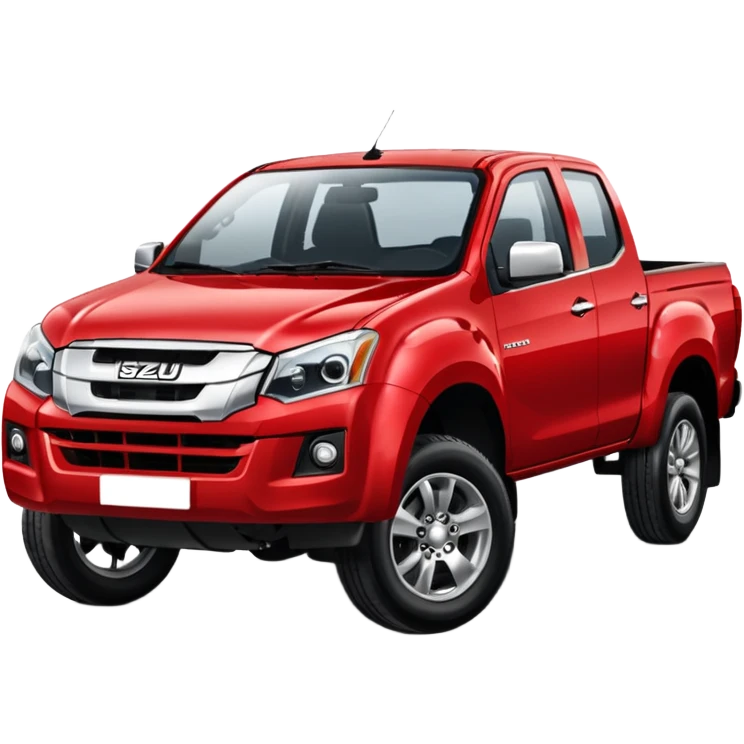 red isuzu d-max pickup truck driving  emoji