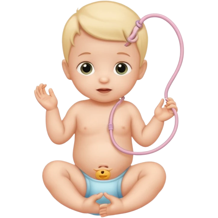 baby with umbilical cord emoji