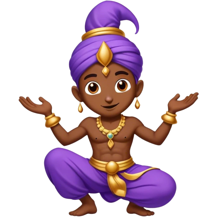 Purple genie, solana emoji