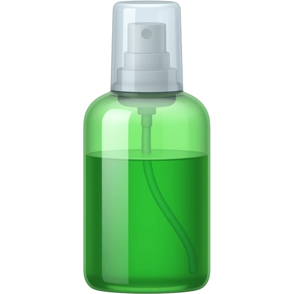 Green cylinder spray bottle emoji