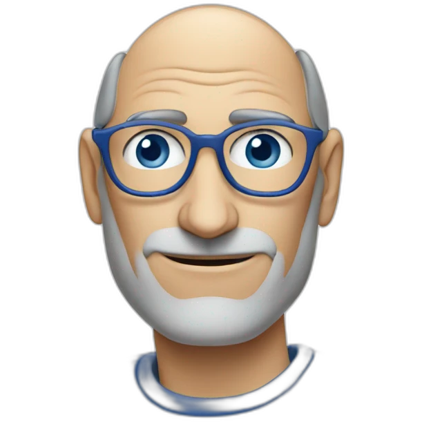 Steve jobs in blue facebook tshirt emoji