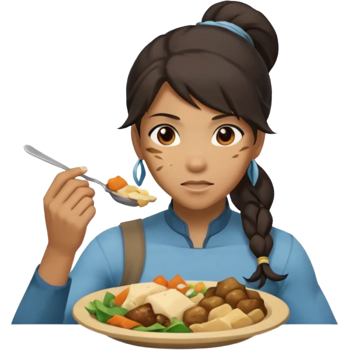 korra eating food emoji