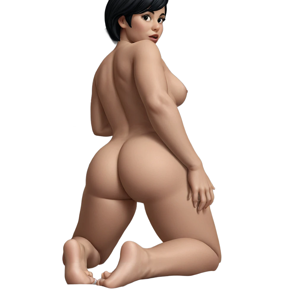nude girl with black hair emoji
