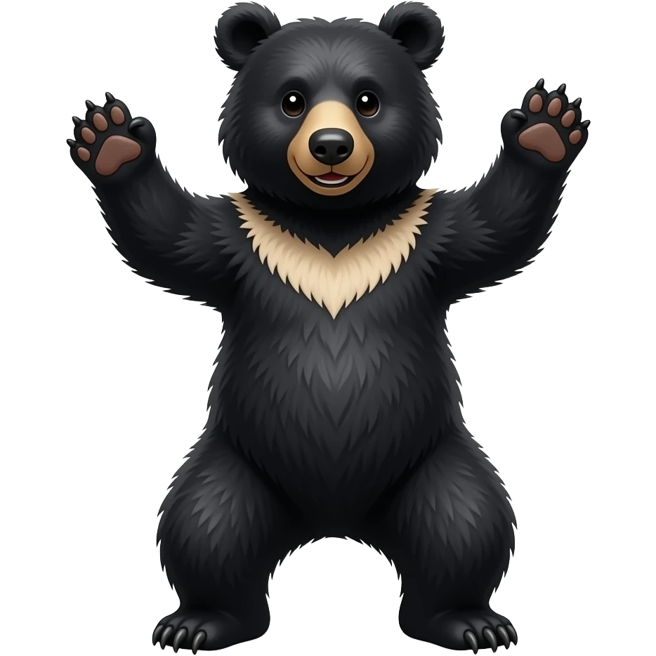 realistic dancing black bear emoji