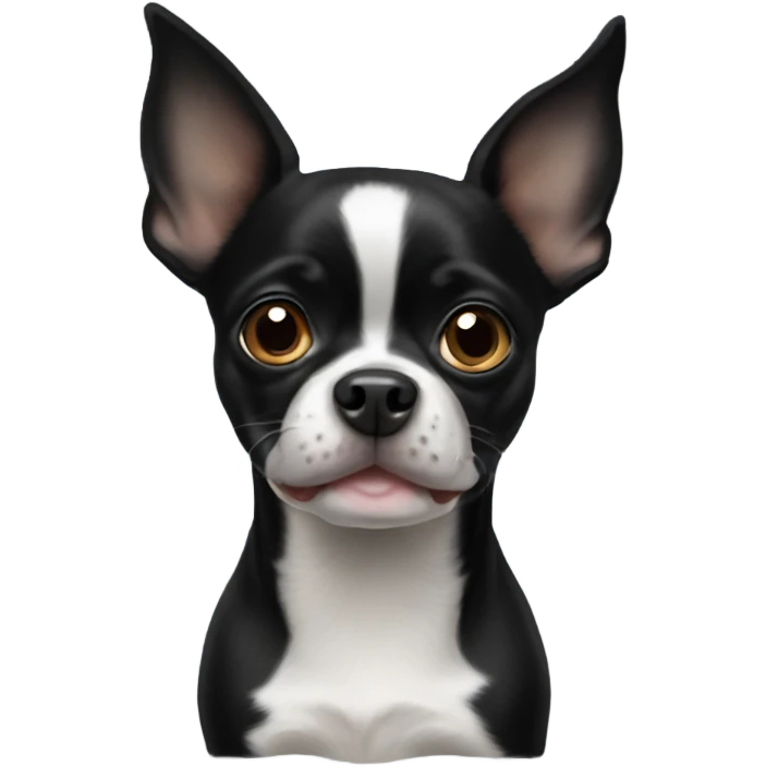 Black chihuahua mix Boston terrier emoji
