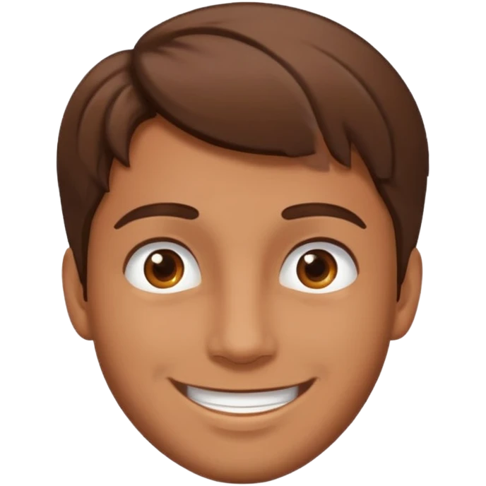 A guy with brown hair and a dick emoji
